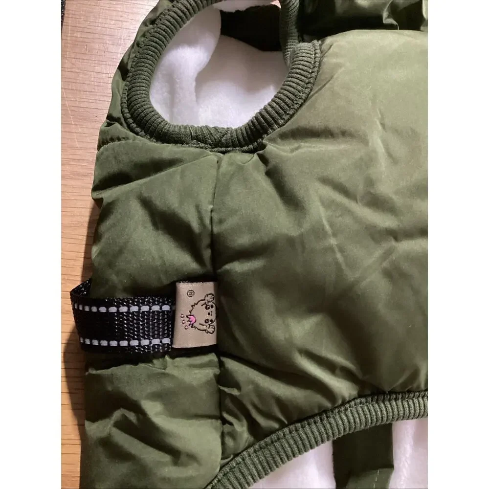 Dog Vest Coat Jacket w/Harness, Green, Small
